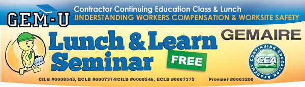 ABC Supply Co and the CEA present Lunch and Learn Seminar April 17, 2014