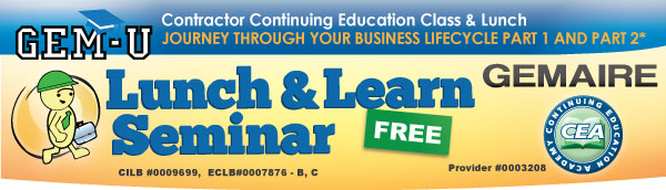 ABC Supply Co and the CEA present Lunch and Learn Seminar April 17, 2014